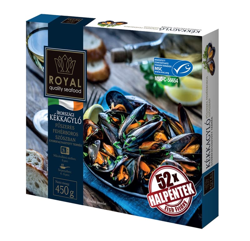 Royal blue mussels in white wine sauce "MSC"