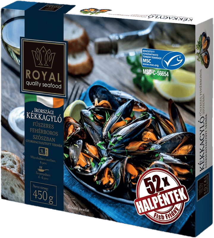 Royal blue mussels in white wine sauce "MSC"