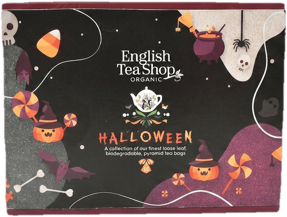 English Tea Shop Halloween selyempiramis filteres bio teaválogatás