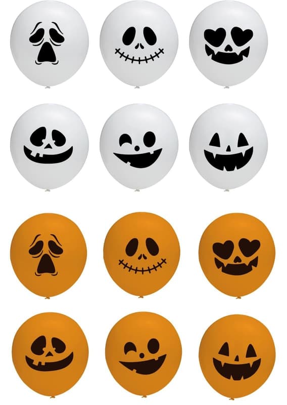 Koopman Halloween léggömb szett, 12 db