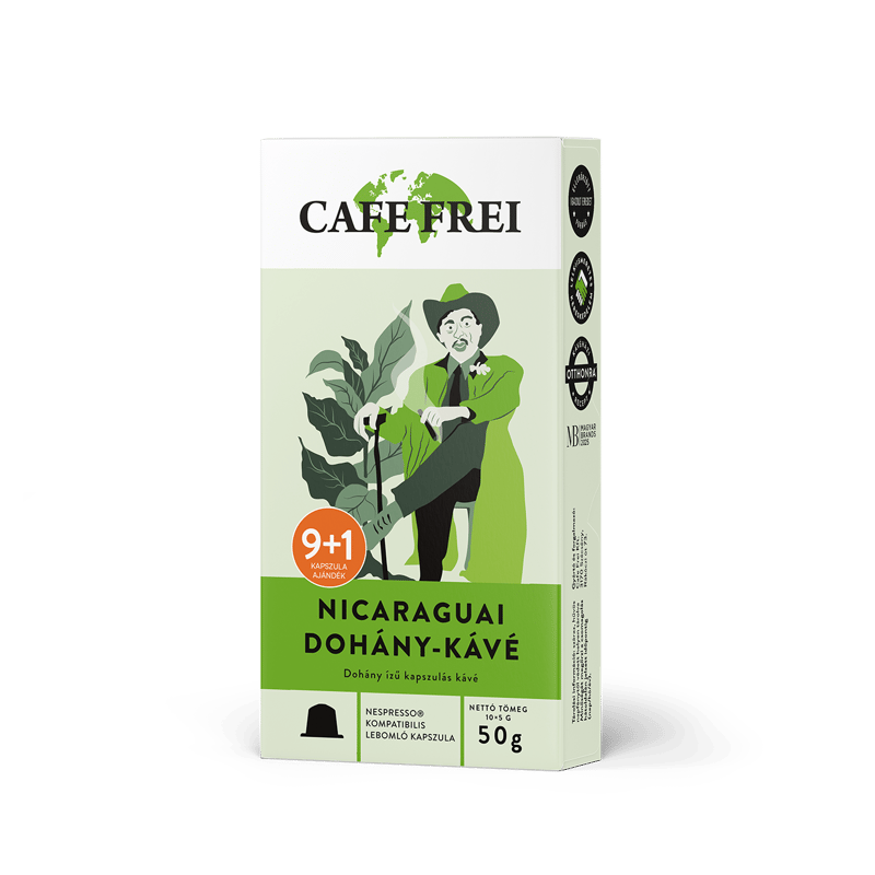 Cafe Frei Nicaraguai Dohánykávékapszula Díszdobozban 9db + 1 db