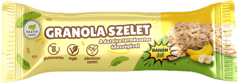 Health Market Banán ízű granola szelet datolyával
