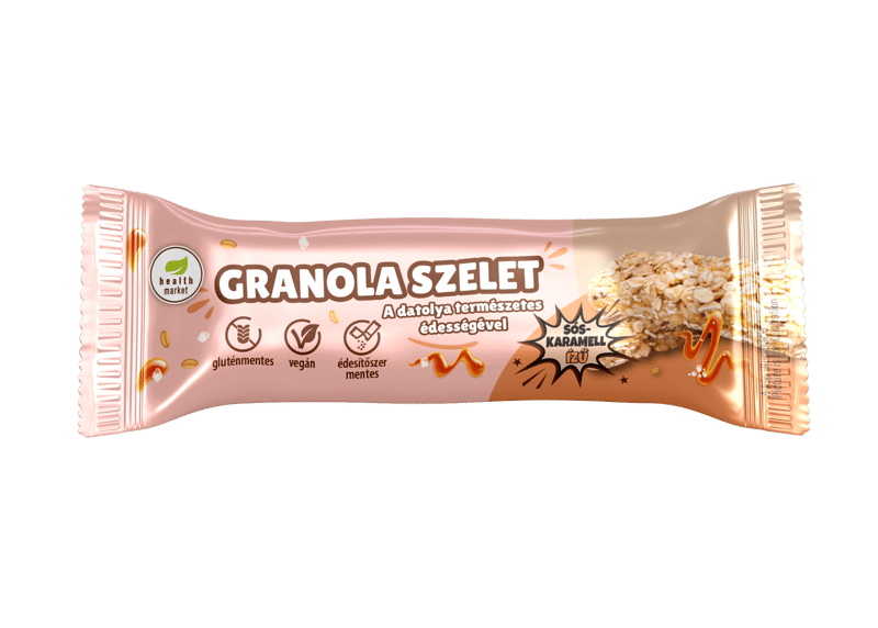 Health Market Sós-karamell ízű granola szelet datolyával