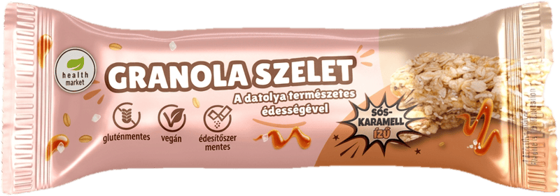 Health Market Sós-karamell ízű granola szelet datolyával