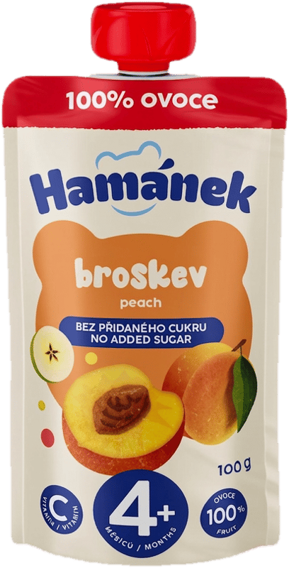 Hamánek Apple Peach Dessert Pouch from 4 Months