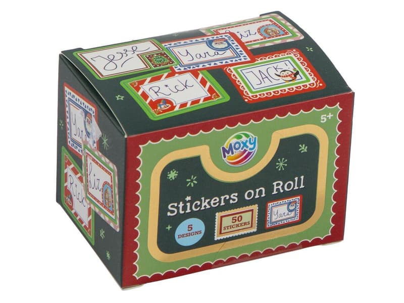 XMAS STICKERS, 50PCS, 5 DESIGNS