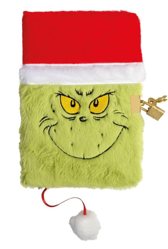 THE GRINCH FLUFFY NOTEBOOK, A5 WITH LOCK