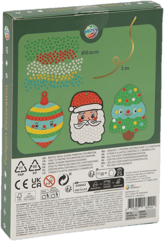 XMAS MAKE YOUR OWN POMPOM CHRISTMAS DECORATION