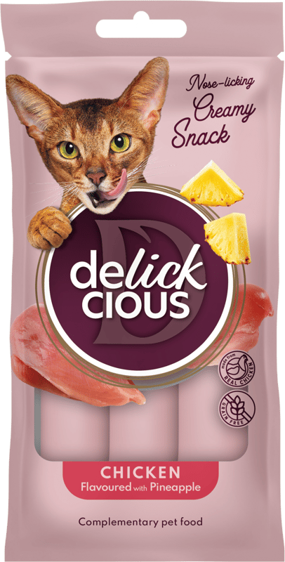 DELICKCIOUS™ Creamy Treats Chicken - Pineapple Flavor 4x15g