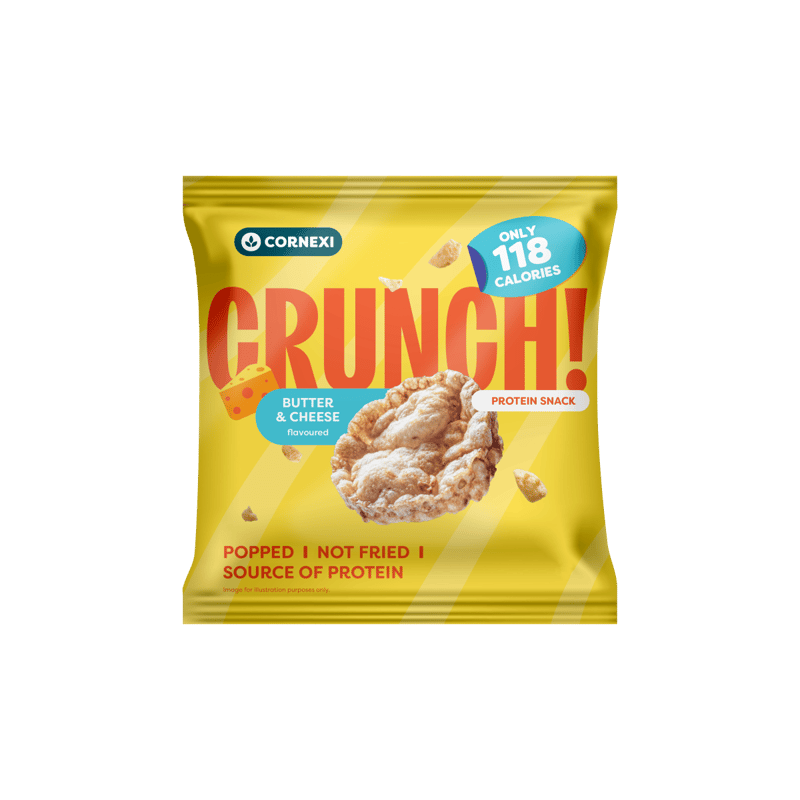 Cornexi Crunch protein snack butter and cheese