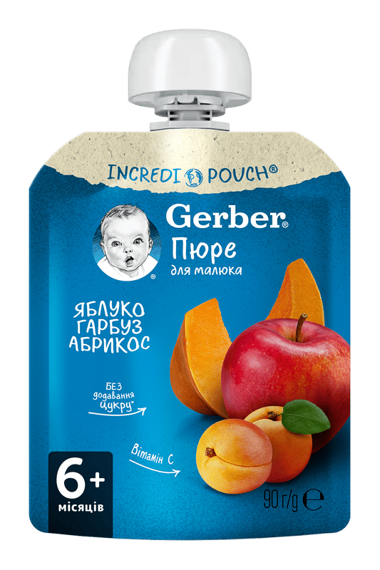 Nestlé Gerber apple-pumpkin-apricot fruit puree