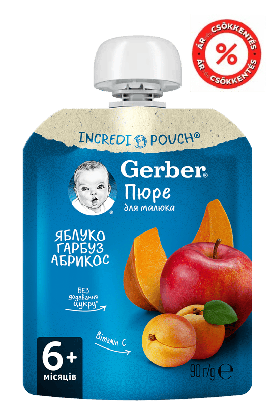 Nestlé Gerber apple-pumpkin-apricot fruit puree