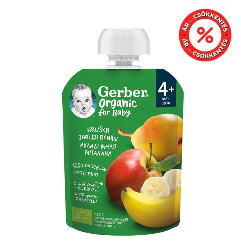 Nestlé Gerber Organic pear-apple-banana organic fruit puree