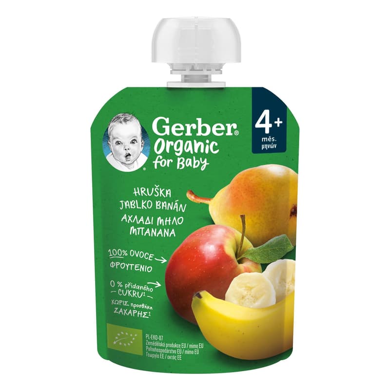 Nestlé Gerber Organic pear-apple-banana organic fruit puree