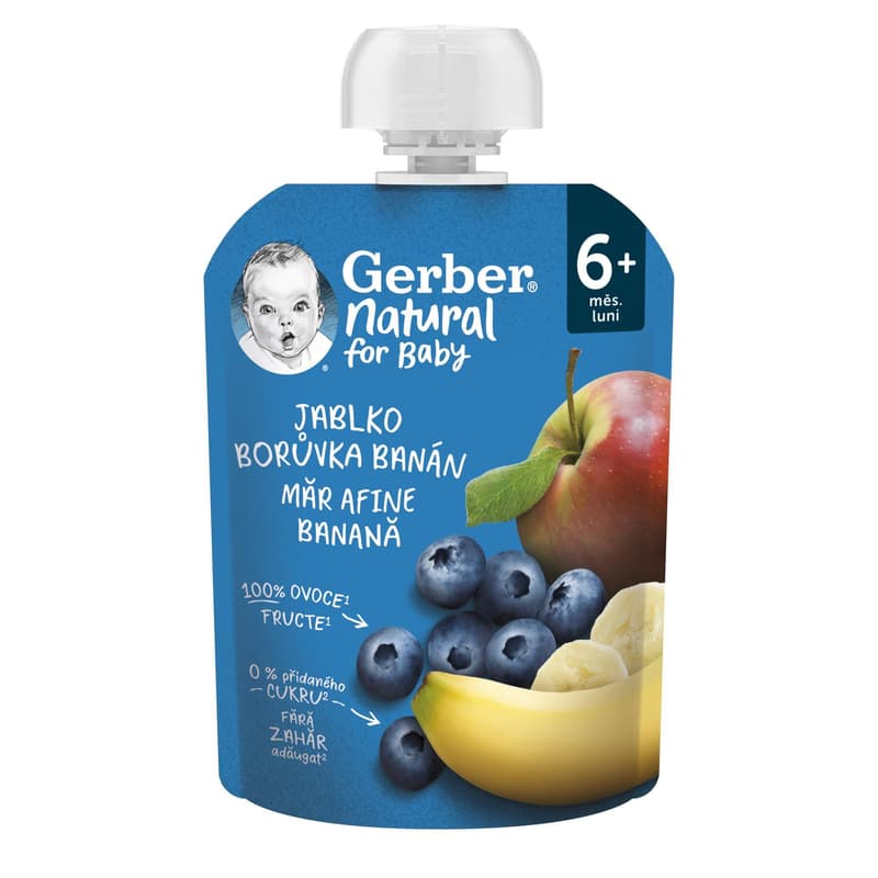 Nestlé Gerber apple-blueberry-banana fruit puree