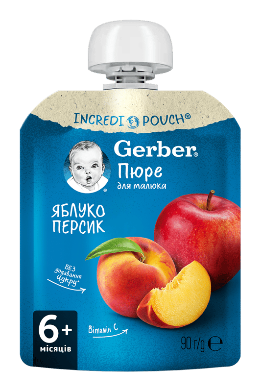 Nestlé Gerber apple-peach fruit puree