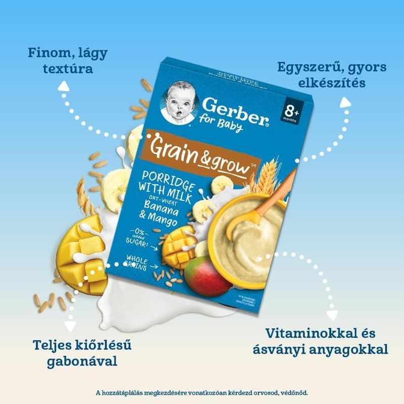 Nestlé Gerber banana mango milk porridge