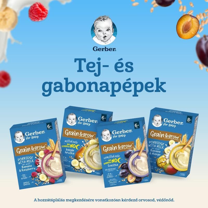 Nestlé Gerber banana mango milk porridge
