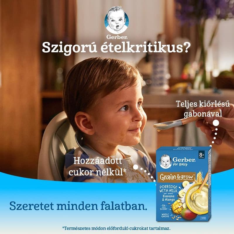 Nestlé Gerber banana mango milk porridge
