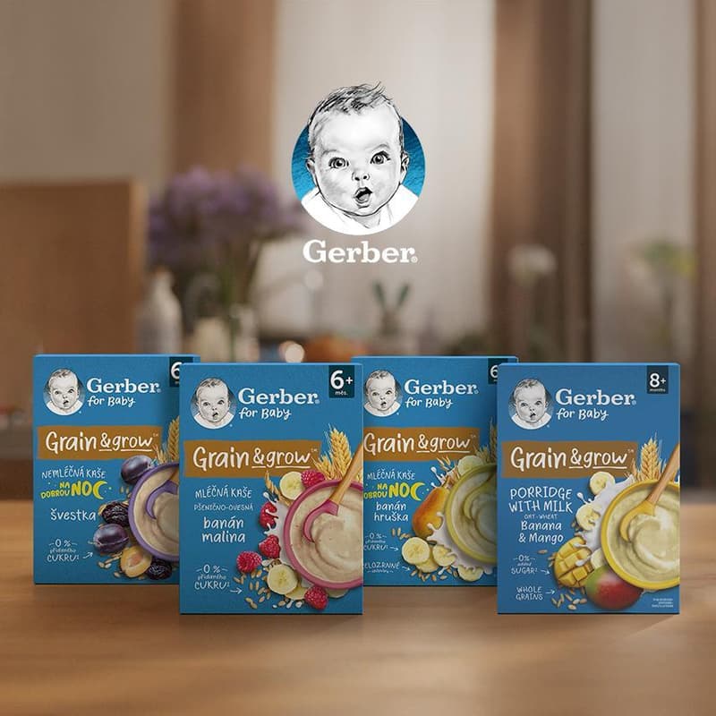 Nestlé Gerber banana mango milk porridge