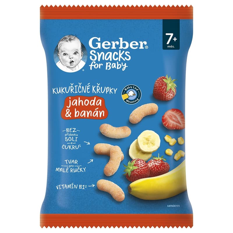 Gerber epres-banános kukoricasnack, 7 hónapos kortól