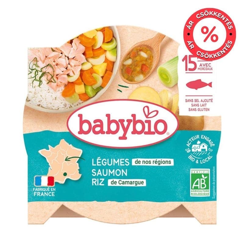 BabyBio Junior Menu – Salmon with Vegetable Rice 15+ Months