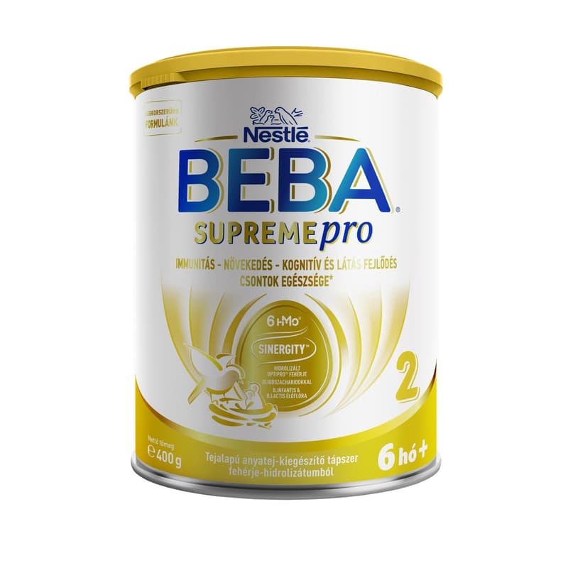 BEBA SUPREMEPRO 2 tejalapú anyatej-kiegészítő tápszer fehérje-hidrolizátumból 6 hónapos kortól