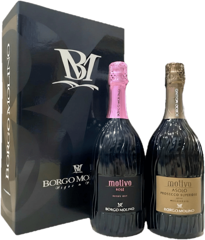Borgo Molino Prosecco/pezsgő Duo díszdobozban