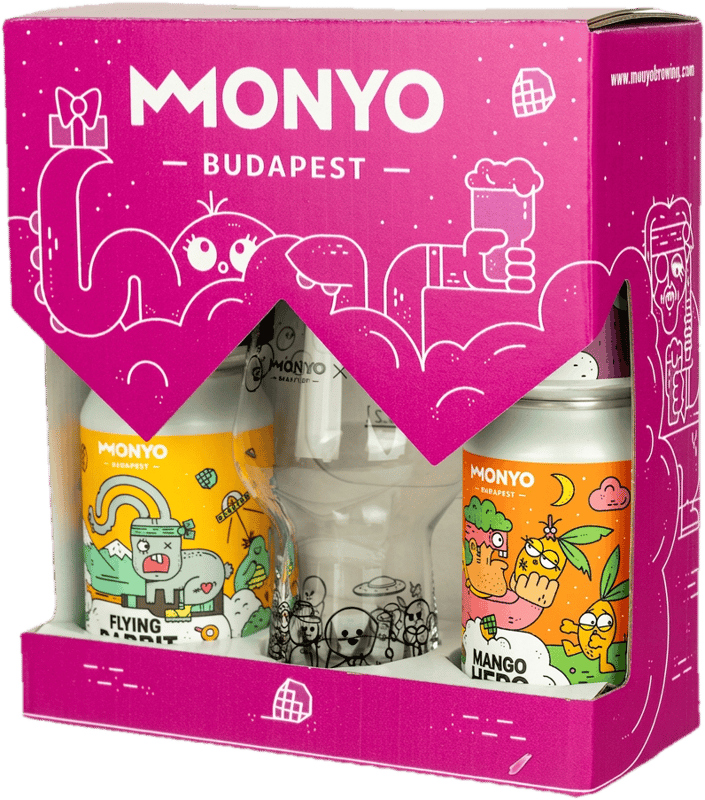 MONYO Christmas Beer Selection 2026 - 4x0. 33l can + glass in a gift box