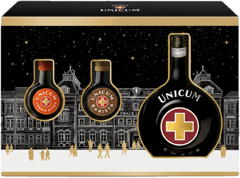 Unicum 40% 0,7l + Barista 32% 0,04l + Orange 32% 0,04l