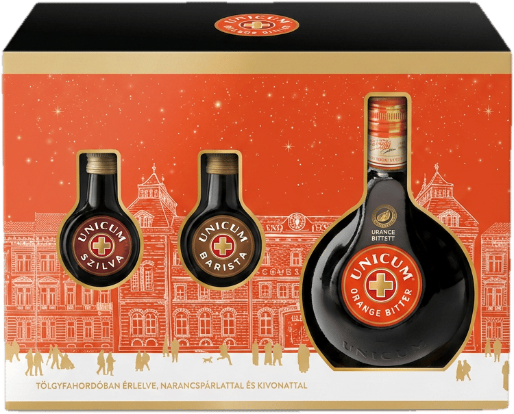 Unicum Orange 32% 0,7l + Barista 32% 0,04l + Szilva 32% 0,04l
