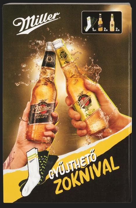 Miller lime+lager zoknival