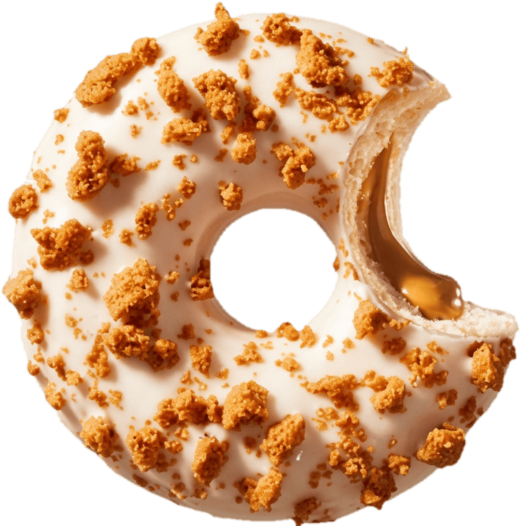 Biscoff Fehér fánk mézeskalács keksztöltelékkel és morzsával