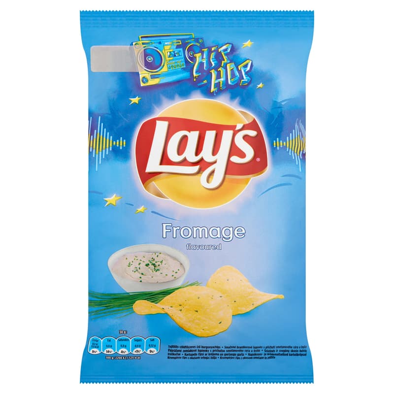 Lay's Hip-Hop tejfölös-zöldfűszeres ízű burgonyachips
