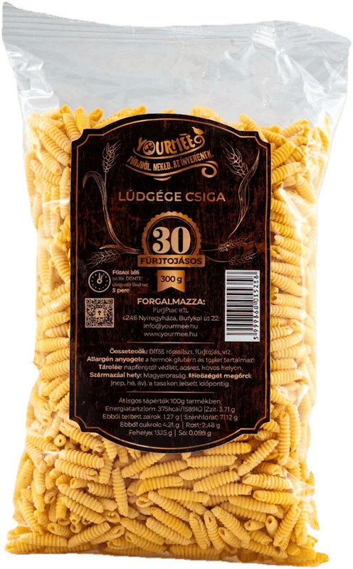 Yourméé 30 quail egg dry pasta, snail shape