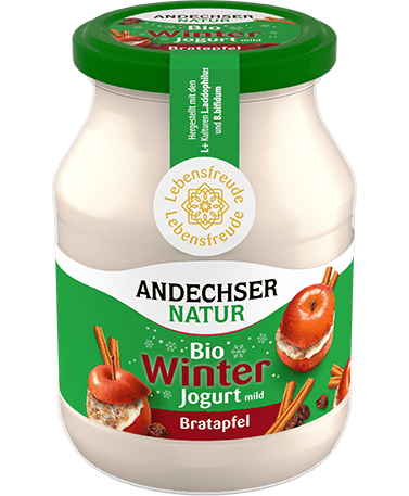 Andechser Enyhén bio joghurt sült almával 3,8%