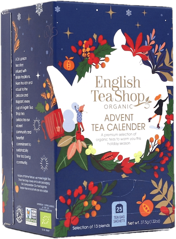 English Tea Shop Adventi kalendárium filteres bio teaválogatás-kék