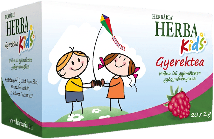 Herbária Herbakids Children's Tea Raspberry Flavoured Fruit Tea in Tea Bags with Herbs