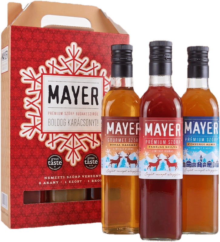 Mayer szörp limitált téli ízek karácsonyi díszdobozban (3x0,5l)