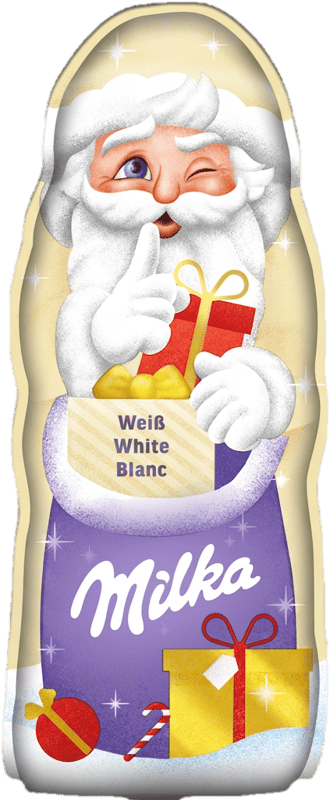 Milka Santa with white chocolate