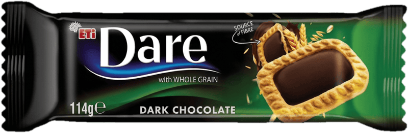 Dare Whole grain biscuits with milk chocolate
