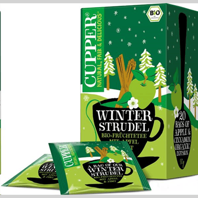 CUPPER Winter Strudel - Xmas Limited Edition - Téli Almás Fahéjas bio tea