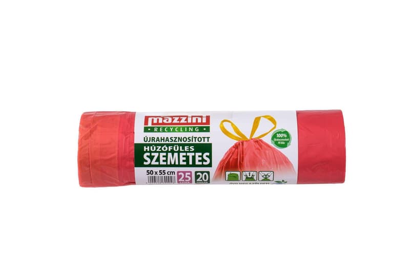 MAZZINI Recycled drawstring garbage bags 25L (50x55cm) 20 pcs