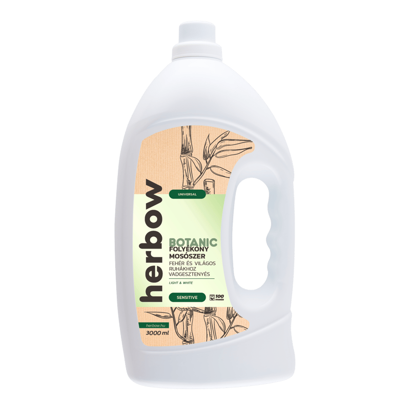 Herbow BOTANIC Universal Light & White (horse chestnut) liquid laundry detergent for white and light clothes, tea flower scent