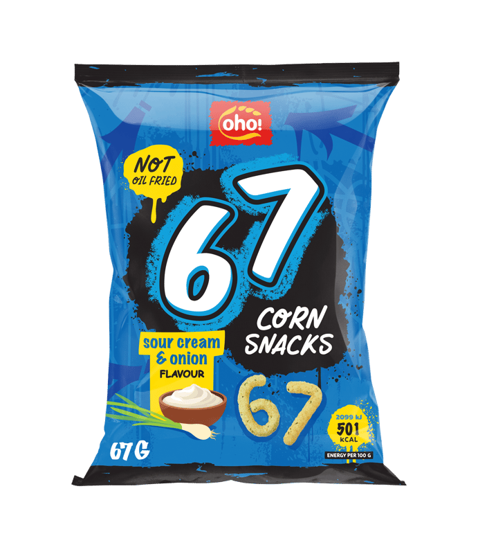 OHO Corn snack sour cream and onion "67"