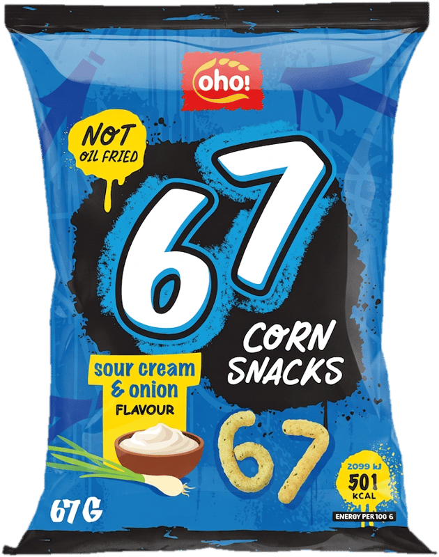 OHO Corn snack sour cream and onion "67"