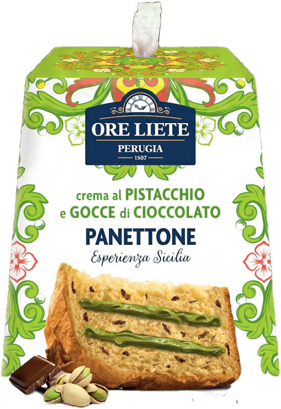 Ore Liete Mini panettone pisztáciakrémmel és csokidarabkákkal