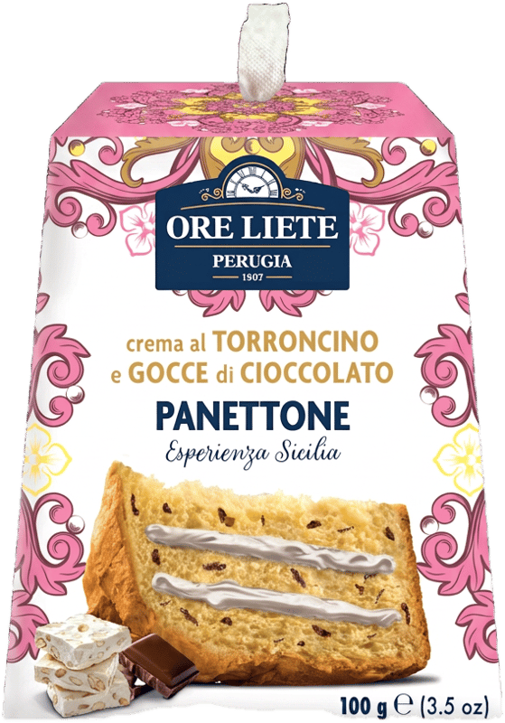 Ore Liete Mini panettone mogyorókrémmel és csokidarabokkal