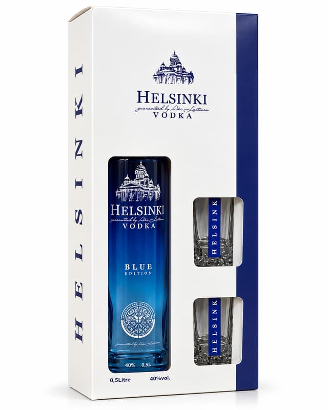 Helsinki blue edition vodka gift pack (0,5L/ 40%)