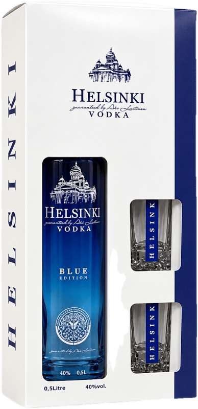 Helsinki blue edition vodka gift pack (0,5L/ 40%)